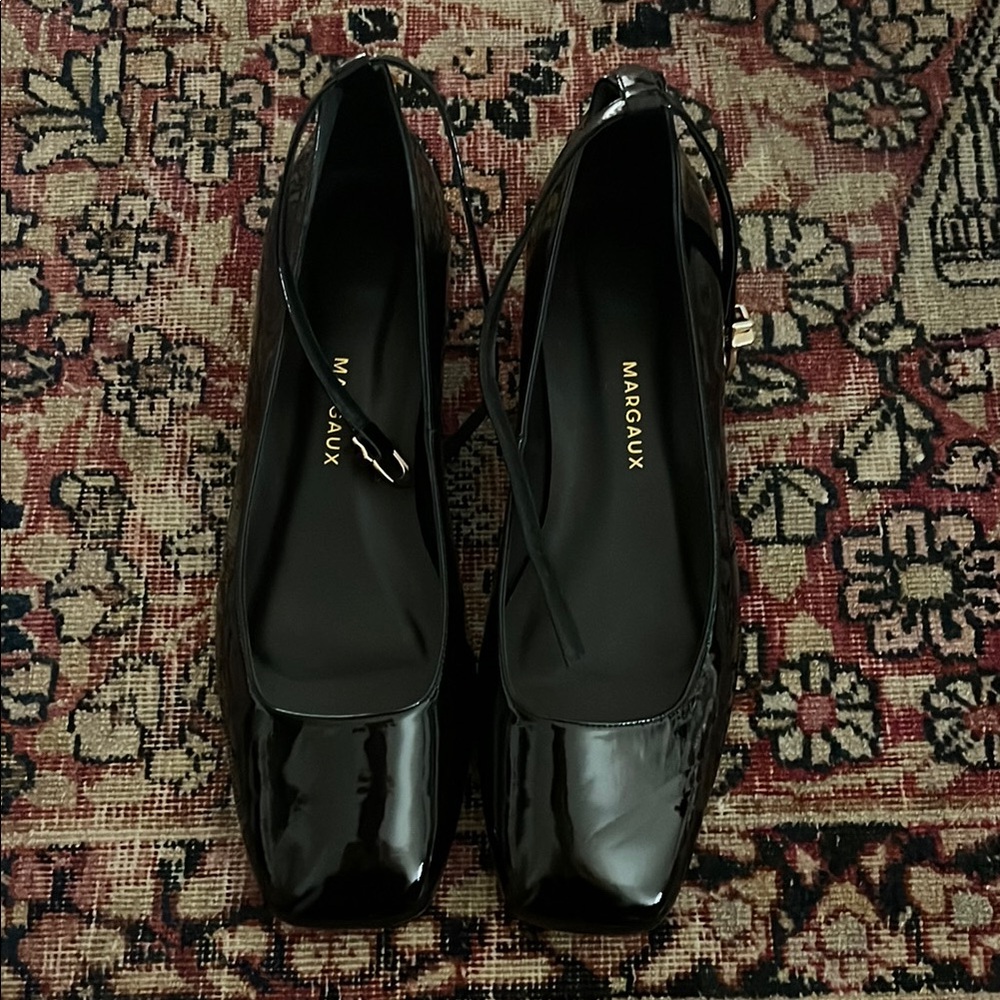 Margaux Black Patent Leather Ballet Flats